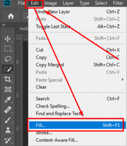 Add a black fill to the selection 1