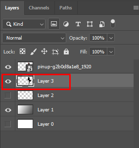 Add a black fill to the selection