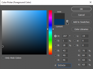 Select dark grey as the foreground color